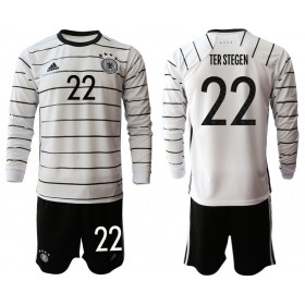 Koszulka Niemcy TER STEGEN 22 Dziecięca Główna Mistrzostwa Europy 2020 - Koszulki Piłkarskie(L/S)